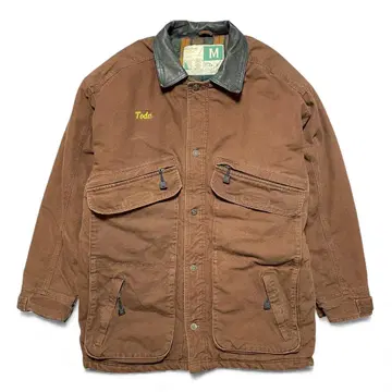 빈티지 덕 코튼 옷깃 가죽 충전솜 디트로이트 자켓 워크 자켓