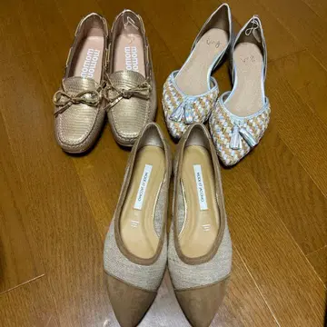 새상품 22cm 브랜드 플랫슈즈 3켤레