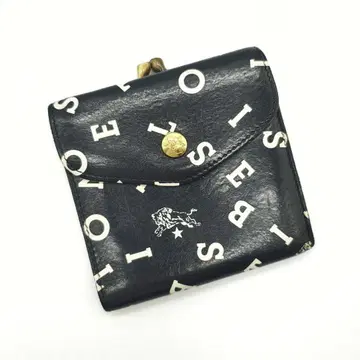 일비종떼 접이식 지갑 가마구치 알파벳 가죽