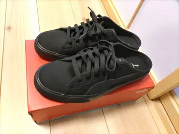 Puma 블랙 스니커즈 Soft-Flex(백리스)