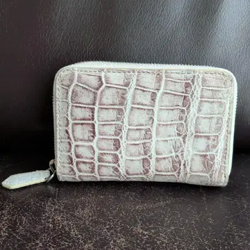화이트 계열 크로커다일 무늬 카드 케이스 코인 케이스 지갑