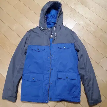 VANS 후드 부착 자켓 M 그레이/블루