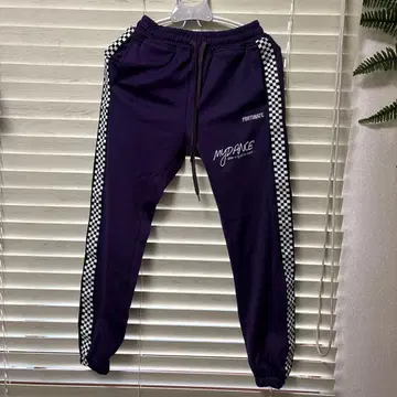 마이 댄스 FORTNITE 조거 팬츠 네이비 체크 무늬