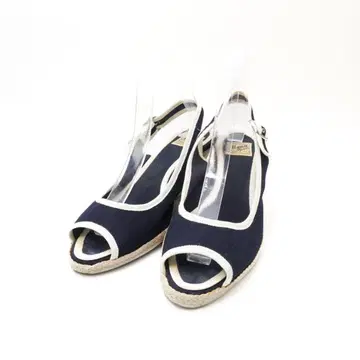 Manu sports 24.5 웨지솔 샌들 네이비 화이트/KD61