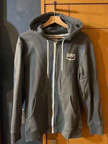 AWS 차콜 풀 지퍼 후디 M
