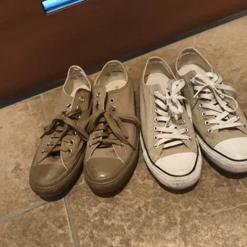CONVERSE 올스타 2족 세트 그린, 베이지 27.5cm
