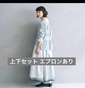 사만사 모스모스 kazumi 콜라보 에이프런 셋업 네이비