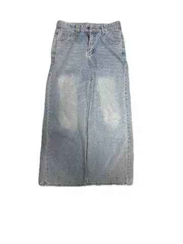 no brand 라이트 블루 데님 배기 스트레이트 팬츠