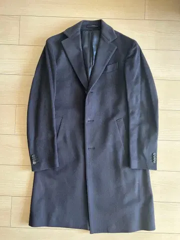 LARDINI 네이비 체스터 코트