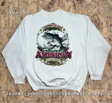 size L TULTEX 90s 버스 프린트 빈티지 스웨트 셔츠