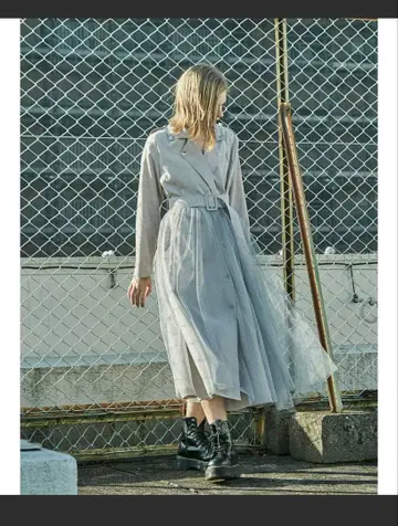 [ 미사용 ] jouetie 튤 도킹 라이더스 원피스 그레이