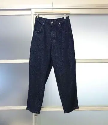 무인양품 나무 열매에서 만든 카폭 혼방 데님 배럴 팬츠 M