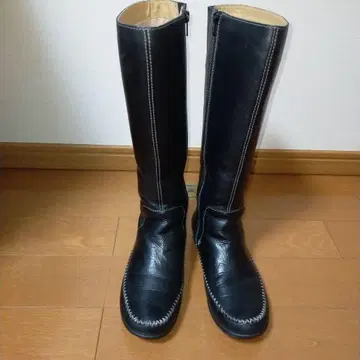 clarks 24.5 블랙 가죽 롱 부츠 액티브 에어 인솔