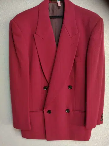 준멘 빈티지 80s 90s 더블 수트 레드 M 새상품급