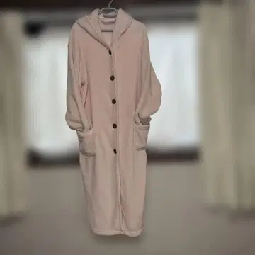 니시카와 후드 부착 로브 핑크