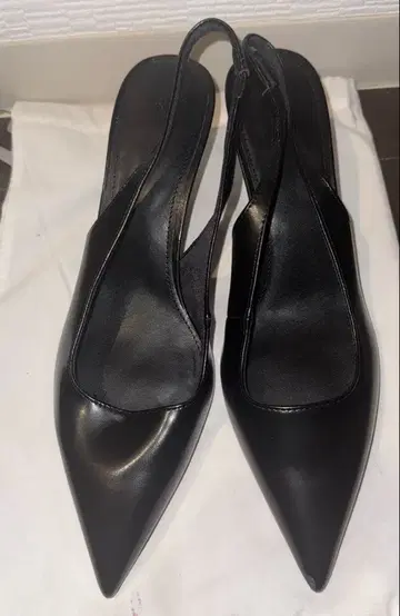 블랙 스틸레토 하이힐 42