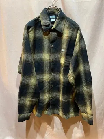 CALTOP 칼탑 옴브레 체크 셔츠 긴팔 섀도우 남성용 S