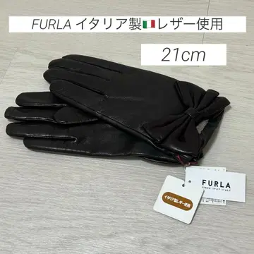 새상품 미사용 FURLA 브라운 이탈리아제 가죽 장갑
