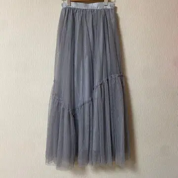GRL 그레이 튤 플레어 스커트 사이즈 [ S ]