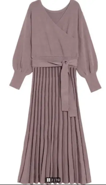 러그나문 카슈쿨 바이컬러 원피스 롱 니트