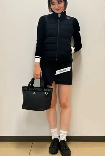 DESCENTE 블랙 스커트 여성용 가을/겨울