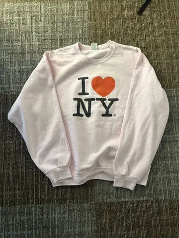 아이러브 NY 핑크 맨투맨