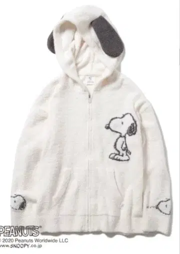 [컨디션 최상] 젤라피케 PEANUTS 스누피 후드 부착 룸웨어