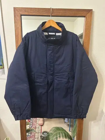 [ 미사용품 ] EXAMPLE 신살레이트 패딩 자켓 네이비