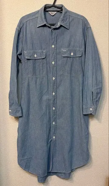 Americana 데님 블루 셔츠 원피스 made in japan