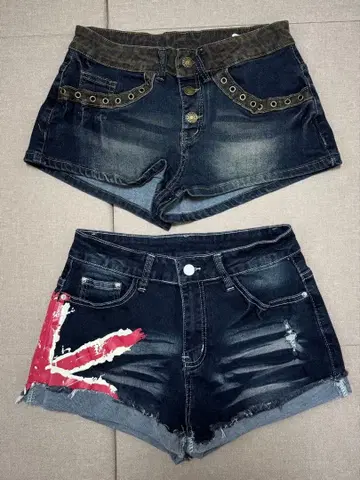 쉬인 여성용 숏팬츠 M 2세트