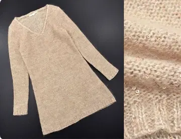 [새상품급] 아나이 ANAYI 미라인 모헤어 혼방 스팽글 니트 38