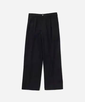 Cristaseya BLACK DENIM PLEATED TROUSERS