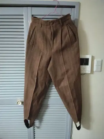 새상품급 Jean Paul Gaultier 고르셰 헤링본 팬츠 브라운