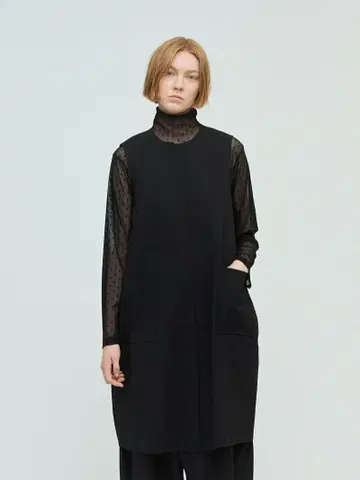 [mizuiro ind] 롱베스트 컬러 블랙 포멀이나 이벤트에