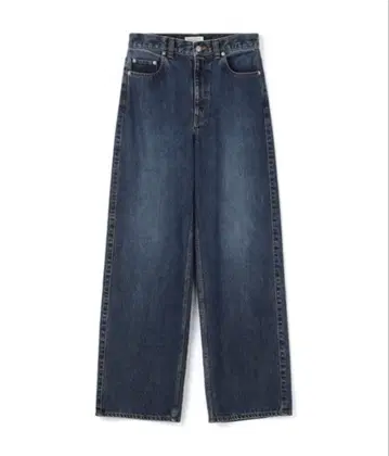 데님 와이드 스트레이트 팬츠