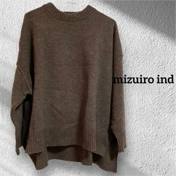 mizuiro ind 오버 사이즈 니트 브라운