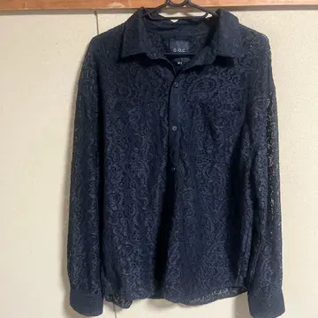 G.O.C. 네이비 레이스 긴팔 셔츠 M 사이즈