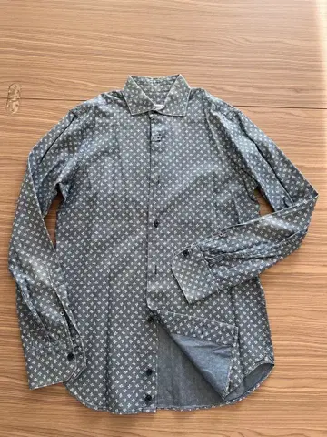 [ 새상품급 ] GIAMARCO RII 꽃무늬 긴팔 셔츠, 클리닝 완료