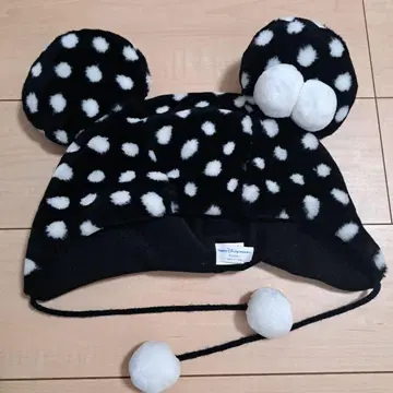 미키 귀 달린 도트 모자