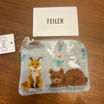 페일러 윈터 애니멀즈 L자형 미니 지갑 파우치 그레이 미사용 새상품