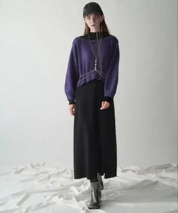 HARE 니트 레이어드 원피스