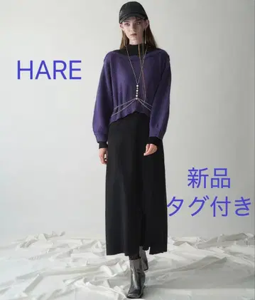 HARE 니트 레이어드 원피스