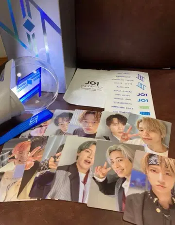 JO1 초대 응원봉 트레이딩 카드 씰 포함