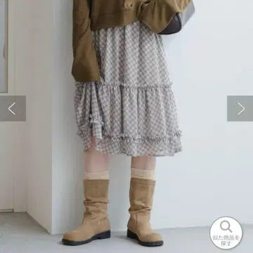 kastane 프릴 미들 스커트