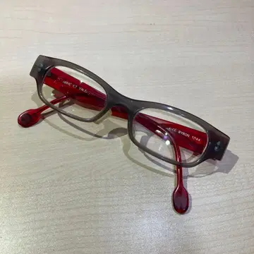 ANNE ET VALENTIN 스퀘어 안경 그레이/빨간색
