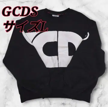 새상품급 GCDS 로고 프린트 맨투맨 블랙 정품 사이즈 L