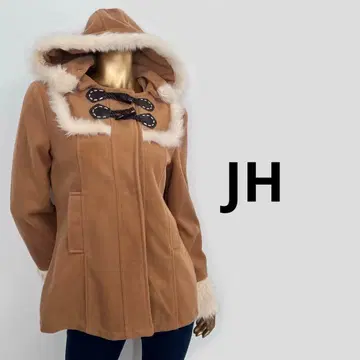 [ 4749 ] JH 후드 부착 무스탕 더플 코트