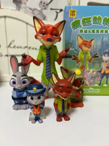 toptoy 주토피아 닉 캡슐 토이 소프트 비닐 손가락 인형