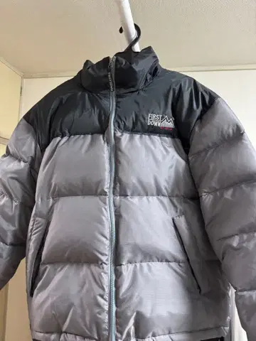 초레어 90s FIRST DOWN 다운 자켓 L 그레이/블랙