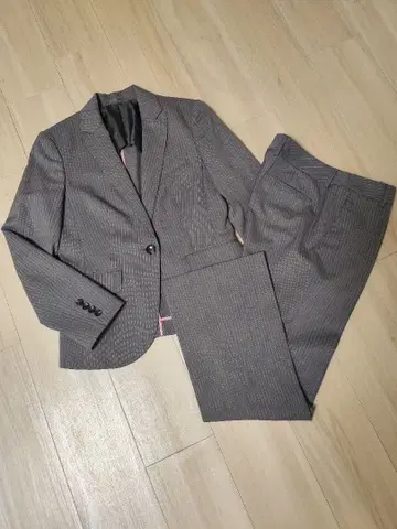 정장 셀렉트 워셔블 수트 셋업 스트라이프 새상품급 그레이 빅 XL 상당